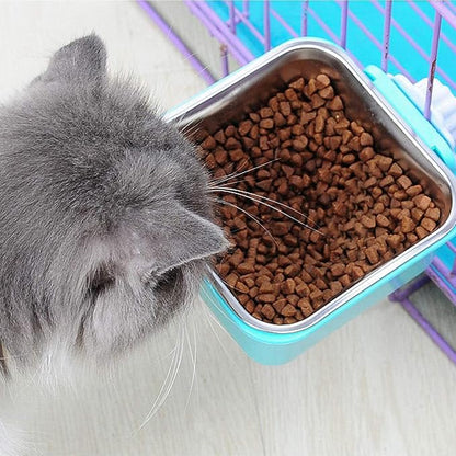 Dog Crate Bowl for Cage, Detachable Stainless Steel Pet Food Bowls, Hanging - Image 6
