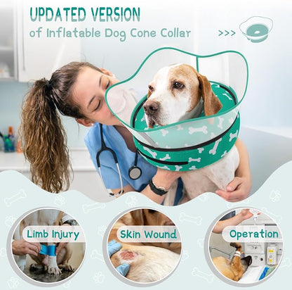 Supet Raised Inflatable Dog Cone Collar to Stop Licking, Soft Dog Cone - Image 2