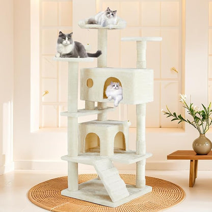 54 Inches Cat Tower Condo Furniture, Cat Tree Tower - Image 3