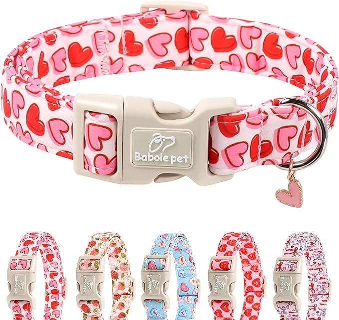 Valentines Dog Collar for Small Dogs by Babolepet