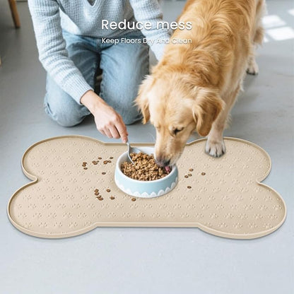 Dog Food Mat Anti-Slip Silicone Dog Bowl Mat Thicker Pet Placemat Waterproof - Image 8