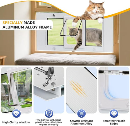 Full Size Window Pet Door for Cats & Small Dogs 31"-36" Various Sliding Windows - Image 4