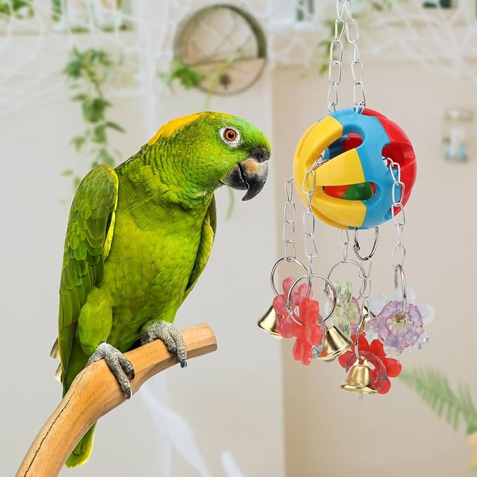 Hypeety Pet Parrot Toy Plastic Colorful Birds Ball - Image 7