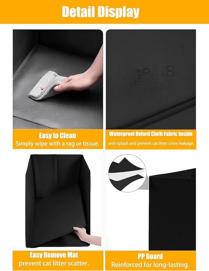 Waterproof Cat Litter Box Enclosure Splash Guard - Image 5