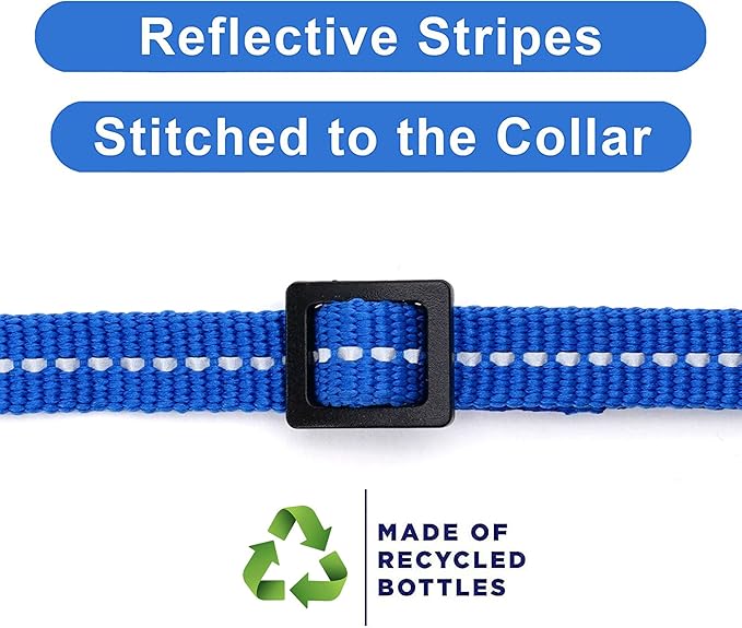 Pawtitas Recycled Blue Reflective Cat Collar – Eco-Friendly Breakaway Safety - Image 4