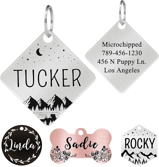 Ultra Joys Stainless Steel Custom Dog & Cat Tags by UltraJoys