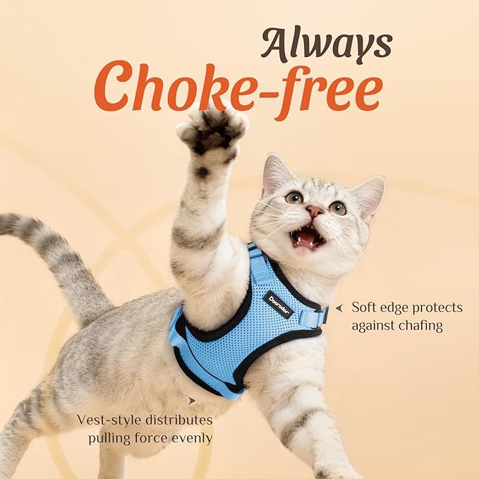 Dooradar Cat Harness and Leash Set, Escape Proof Safe Adjustable Kitten Vest - Image 2