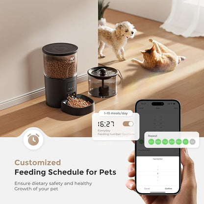 IMIPAW Automatic Cat Feeder 5G WiFi and Water Dispenser, Timed Dry Food - Image 3