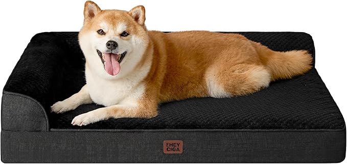EHEYCIGA Memory Foam Dog Bed Large Size Dogs, Orthopedic Dog Bed Large by EHEYCIGA