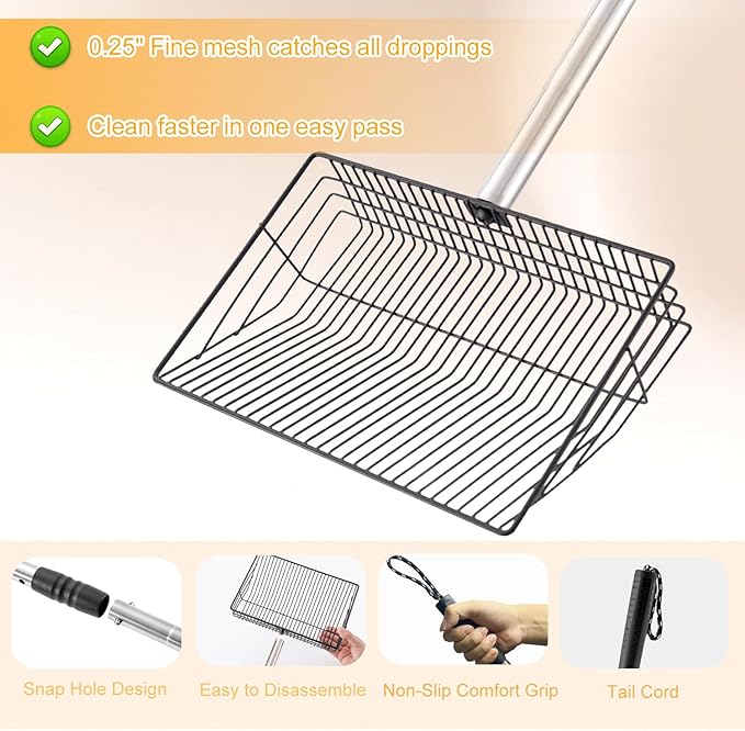 Chicken Poop Scooper 67 inch Adjustable Coop Scooper - Image 5