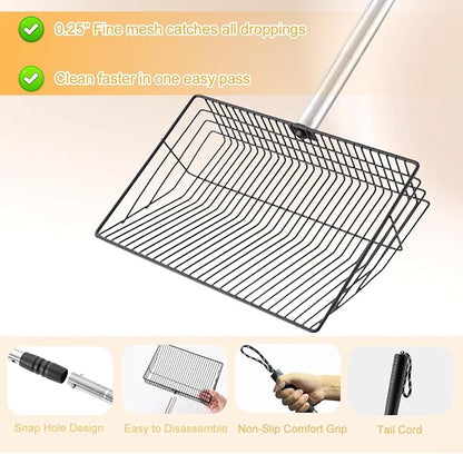 Chicken Poop Scooper 67 inch Adjustable Coop Scooper - Image 5