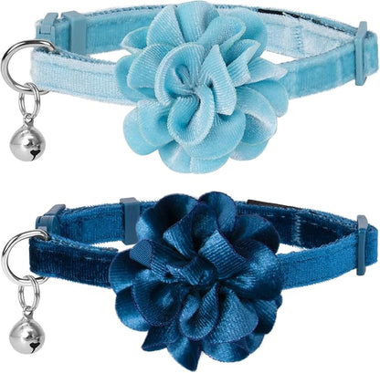 azuza 2 Pack Cat Collar Floral by azuza