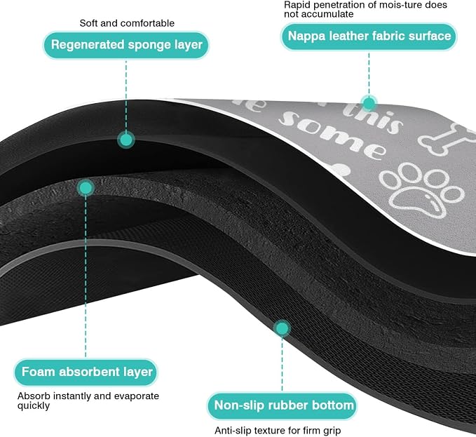 Pet Feeding Mat for Floors Waterproof Dog Mat for Food and Water Absorbent - Image 6