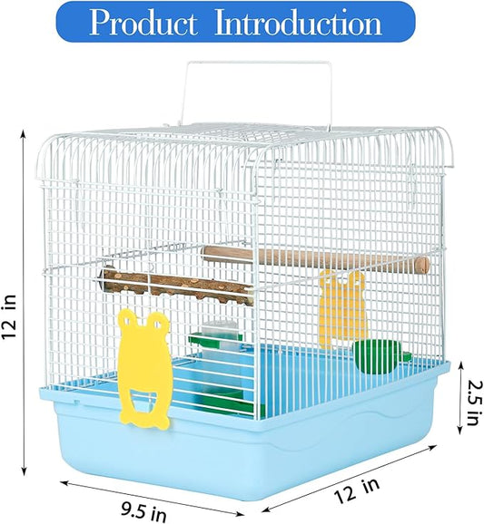 Small Bird Cage, Lightweight for Parakeets, Hanging for Parrot, Travel for - Image 2