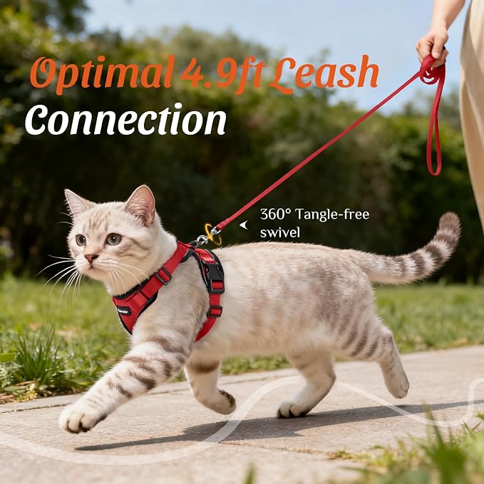 Dooradar Cat Harness and Leash Set, Escape Proof Safe Adjustable Kitten Vest - Image 7