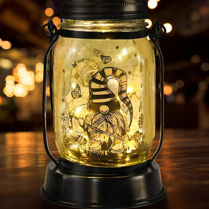 kyoryuger Gnome Gifts for Women/Men Gnome Lovers Solar Lantern Mom Birthday - Image 8