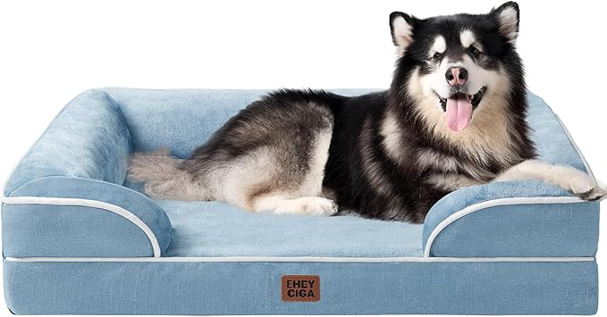 EHEYCIGA Orthopedic XL Dog Beds, Waterproof Memory Foam Dog Bed by EHEYCIGA