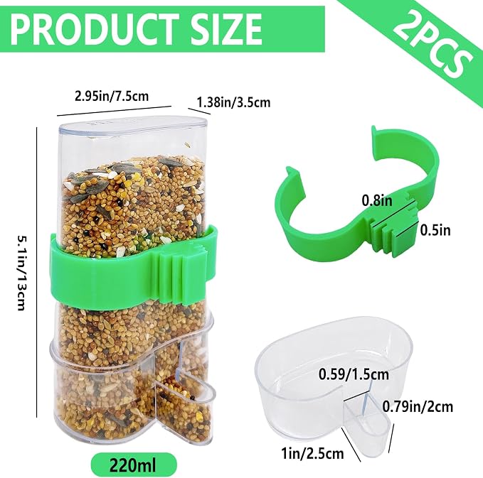 Hamiledyi Parakeet Water Dispenser 4pcs Automatic Bird Water Dispenser - Image 2
