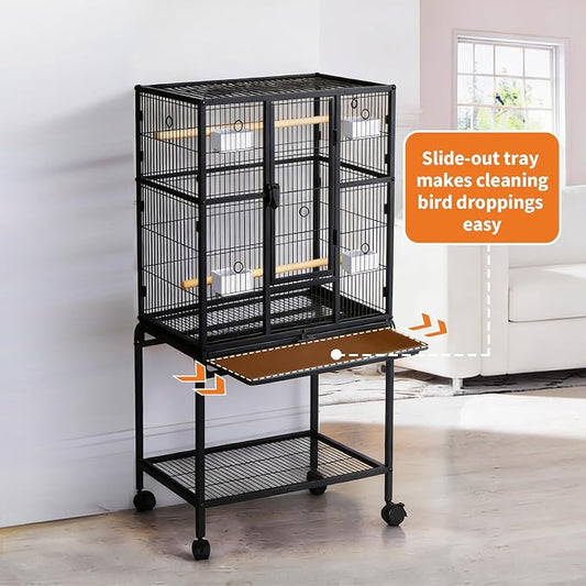 Large Bird Cage, 40.5" H Big Bird Cage - Image 2