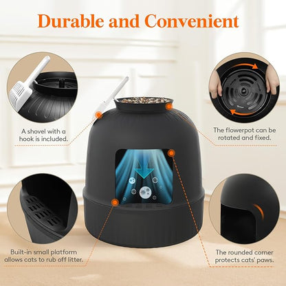 Lifewit Cat Litter Box, Hidden Enclosure Litter Tray - Image 7