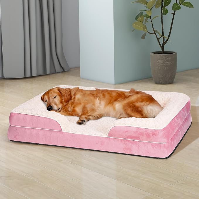 Orthopedic Dog Bed for Large Medium Sized, Washable Memory Foam Large Dog Bed - Image 7