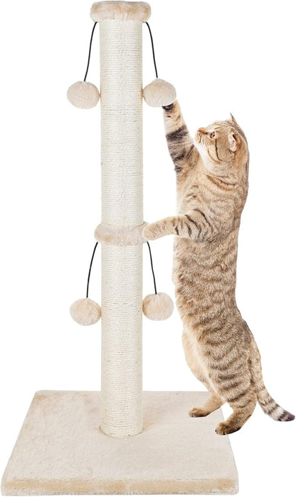 Dimaka 29'' Cat Scratching Post, Natural Sisal Rope Scratch Post by DIMAKA