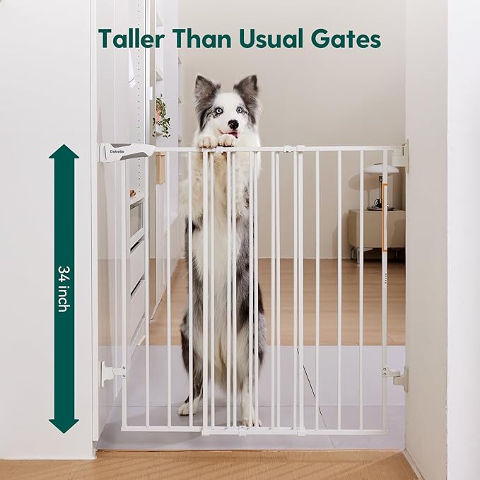 Babelio Baby Gate for Stairs & Doorways, 26-43" W 34" H Extra Tall| No Bottom - Image 2