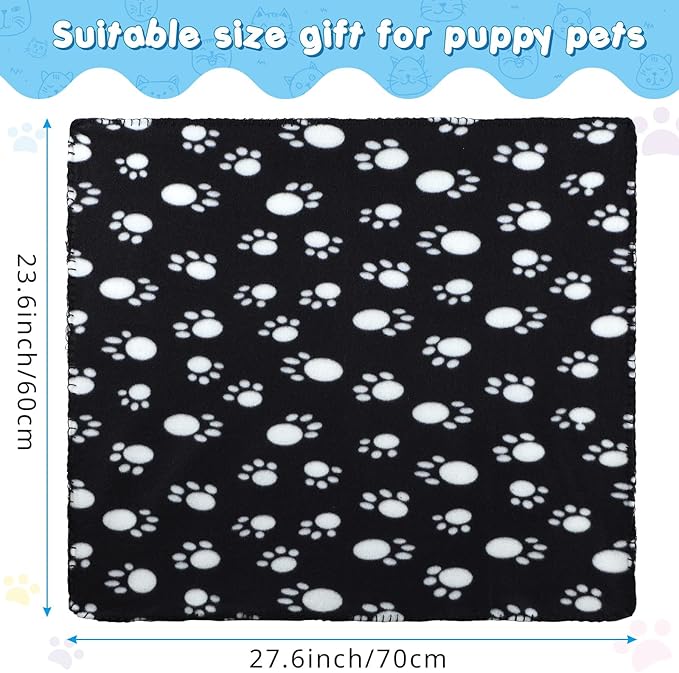 Eccliy 20 Pcs Puppy Blanket Pet Soft Fleece Dog Blankets Warm Felt Throw Sleep - Image 2