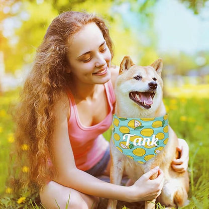 Personalized Dog Bandana Embroidered Name Custom Neckwear Dog Scarf Triangle - Image 5