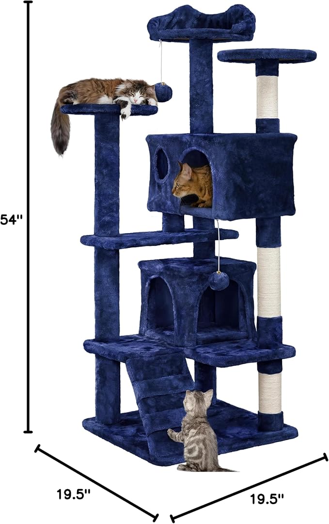 Yaheetech 54in Cat Tree Tower Condo Furniture Scratch Post - Image 10
