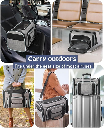 Siivton Cat Carrier, 4 Sided Expandable Pet Carrier - Image 5