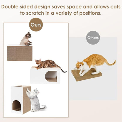 EHEYCIGA Cardboard Cat Scratcher House, 20-Inch Corrugated Cat Scratcher - Image 4