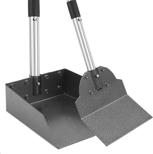 Pooper Scooper, Metal Aluminum Tray and Spade Poop Scoop Set by LUFFWELL
