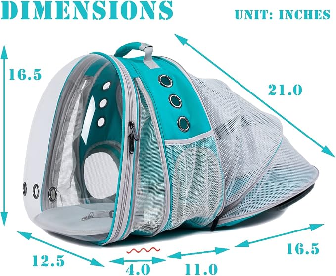 Dual Expandable Cat Backpack Carrier, Fit up to 20 lbs, Expandable Pet Carrier - Image 3