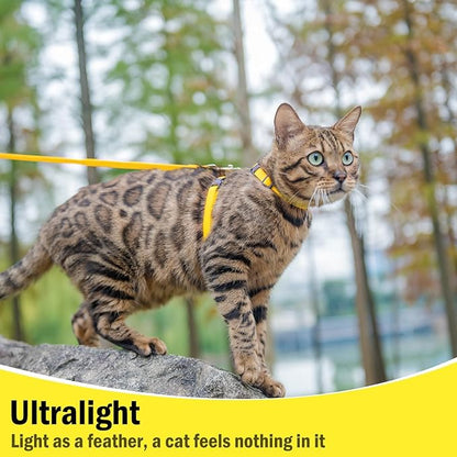 PUPTECK Adjustable Cat Harness and Leash Set Escape Proof Kitten Strap Collar - Image 4