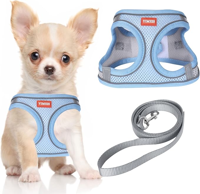 YIMEIS Dog Harness and Leash Set, No Pull Soft Mesh Pet Harness, Reflective by YIMEIS