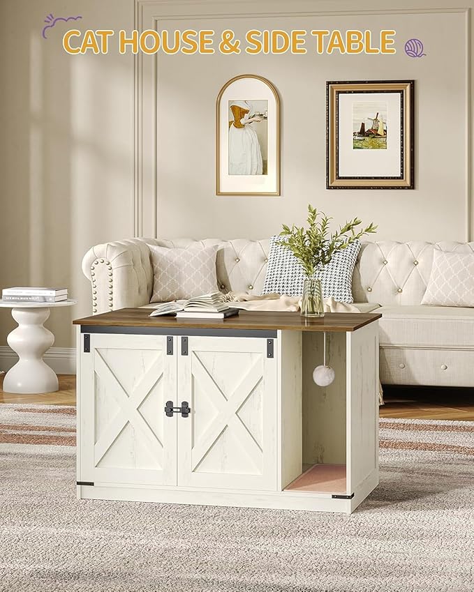 Cat Litter Box Enclosure, Hidden Litter Box Cabinet Furniture - Image 2