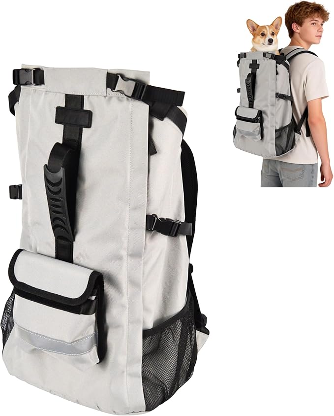 Dog Carrier Backpack for Medium Dogs, Hiking Bag for Pets Up to 30 lbs by Unknown
