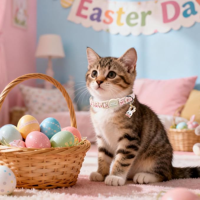 Unique Style Paws Easter Cat Collar, Easter Day Cat Collars, Adjustable Soft - Image 5