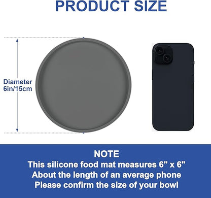 Arespark Pet Silicone Food Mat, Round Eating Tray - Image 5