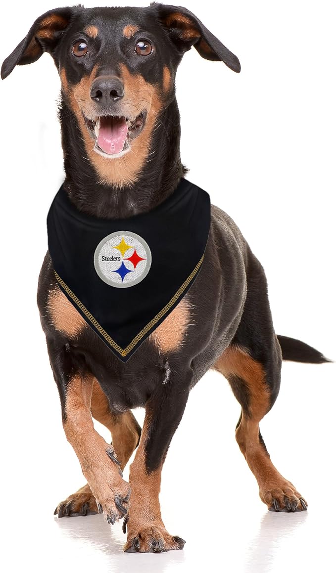 Pets First NFL Pittsburgh Steelers TIE Bandana, Small/Medium. Dog Bandana Scarf - Image 3