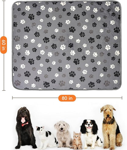 Waterproof Dog Blankets Pet Blanket 60"x80", Soft Fluffy Sofa Car Bed Protector - Image 2