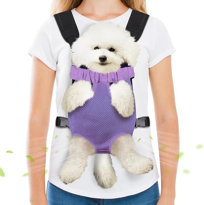 Pet Carrier Backpack, Hands-Free Adjustable Dog Front Carrier Legs Out & by Hpetppy