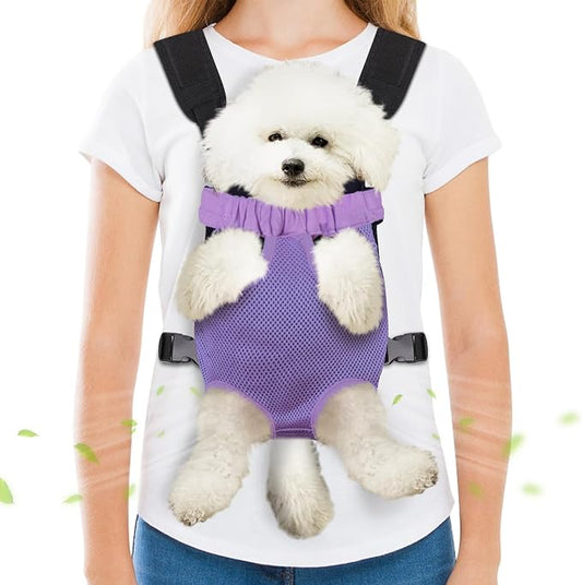 Pet Carrier Backpack, Hands-Free Adjustable Dog Front Carrier Legs Out & by Hpetppy