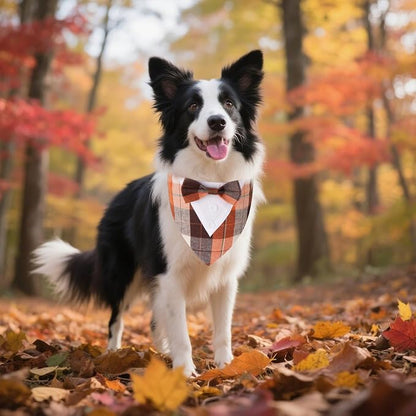 ADOGGYGO Fall Dog Tuxedo Bandana, Adjustable Halloween Thanksgiving Costume - Image 2