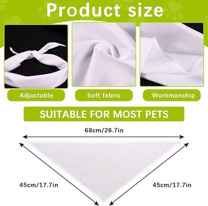 15 PCS Sublimation Blank Dog Bandana, DIY Custom Holiday Dog Scarf, Sublimation - Image 2