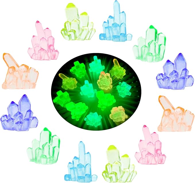 MIUPOO Glow Crystal, Betta Stones, Glow in The Dark Crystal, Bonsai Decor by WelcometoMIUPOO