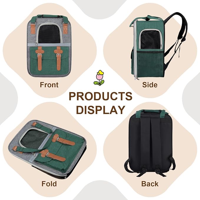 Cat Carrier Backpack, Airline Approved Mesh Dog Backpack - Image 3