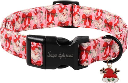 Unique Style Paws Christmas Dog Collar, Lightweight & Adjustable Pet Collar by Uniquestylepaws