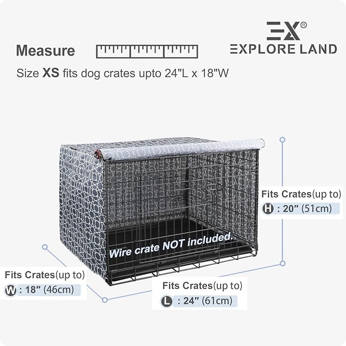 Explore Land Pattern Dog Crate Cover - Image 2